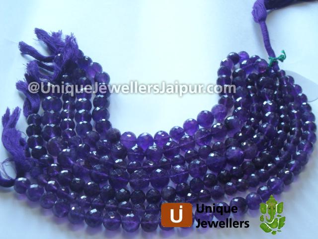 Amethyst Faceted Round Beads